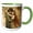 Green/White, variant on 3drose, Pan and the Fairy Hug, 11oz Two-tone Blue Mug