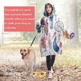 thumbnail image 4 of Wearable Oversized Blanket,Watercolor Feather and Dreamcatcher Pattern Wearable Blanket Hoodie for Adults,Cozy Hooded Blankets with Super Pockets,Super Warm Fuzzy Pullover for Women & Men, 4 of 6