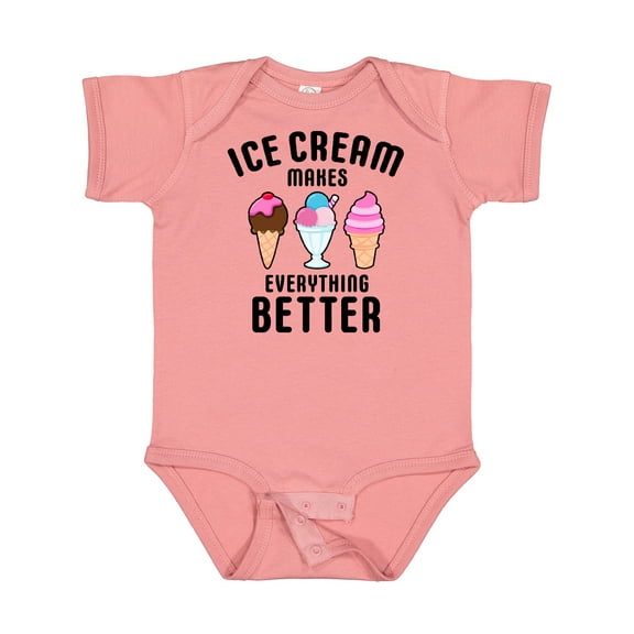 Inktastic Ice Cream Makes Everything Better Boys or Girls Baby Bodysuit
