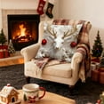 thumbnail image 6 of Winter Christmas Snowhouse Pillow Cover, Santa Claus Snowman Pattern Pillow case, Xmas Tree Elk Reindeer Sofa Cushion Case Christmas New Year Couch Bed Decor, 6 of 6