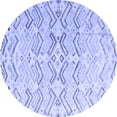 thumbnail image 1 of Ahgly Company Machine Washable Indoor Round Solid Blue Modern Area Rugs, 7' Round, 1 of 4