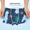 thumbnail image 3 of Yiaed Alpaca Astronaut in Space Print Boys' Boxer Briefs Cotton Casual Stretch Comfort Boys Boxers - Kids Boxer Briefs Underwear for Boys (6-18)-X-Large, 3 of 5