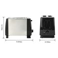 thumbnail image 3 of HLONK Extended Double Sided Heated Toaster 2 Slices Wide Slot 800W Multifunction Toaster With Removable Crumb Tray 7 Bread Level Settings, 3 of 7