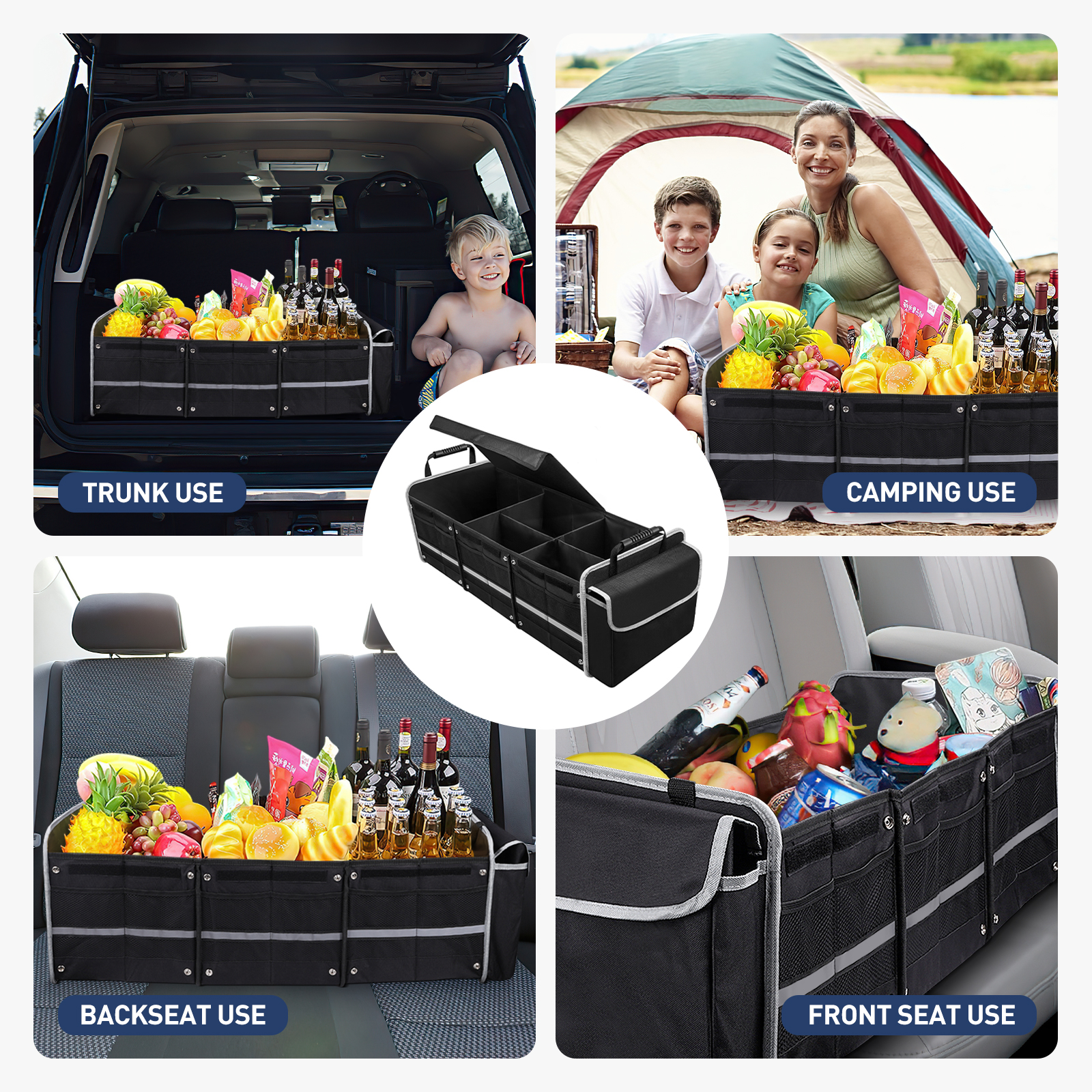 Cshidworld 4-in-1 Trunk Organizer with Cooler Bag photo 3