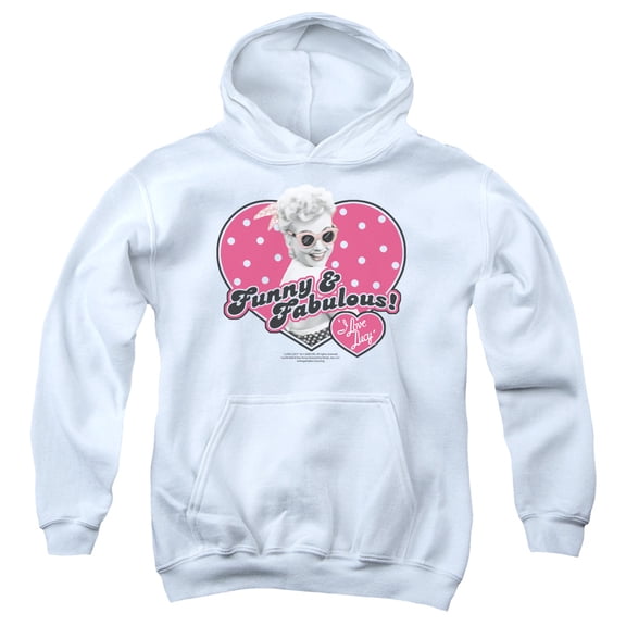I Love Lucy - Funny And Fabulous - Youth Hooded Sweatshirt - Large
