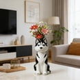 thumbnail image 3 of Dog Vase Resin Puppy Planter Flowers Vase, Whimsical Decor Animal Planter Pot for Home Decor Dog E, 3 of 5