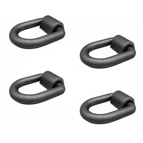 (4 Pack) 1" Heavy Duty Weld-On Forged D Ring 47,000 Lbs
