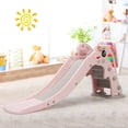 thumbnail image 2 of Costway 3-in-1 Kids Climber Slide Play Set w/Basketball Hoop Indoor & Outdoor Pink, 2 of 9