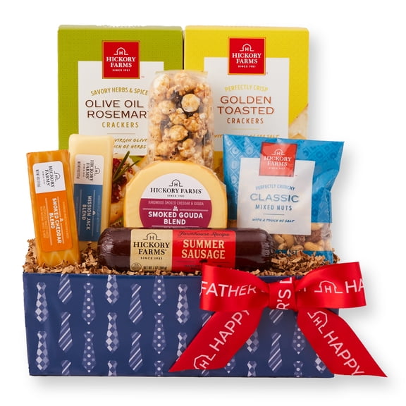 Hickory Farms Fatherās Day Gourmet Favorites Gift Basketā, 8 pieces | Sausage and Cheese