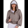thumbnail image 3 of Sudaderas con Capucha y Cremallera para Mujer, Sudaderas , Casuales, Cómodas y Bonitas, Chaquetas con Cremallera, Conjuntos de Otoño A . Marrón XL, 3 of 10