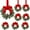 8, variant on 4 Pcs Mini Christmas Wreaths for Cabinet Kitchen Windows Decors Bulk with Red Bow Small Artificial Norfolk Farmhouse Wreaths with Berry Pine Cone for Fireplace Front Door Porch Wall Hanging