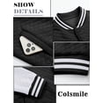 thumbnail image 3 of Colsmile Mens Varsity Jacket Lightweight Outerwear Jacket Causal Waffle Letterman Bomber Jackets Baseball Coat, 3 of 7