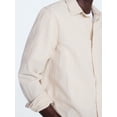thumbnail image 4 of Free Assembly Men’s Linen Blend Shirt with Long Sleeves, Sizes S-3XL, 4 of 6