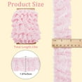 thumbnail image 2 of 11 Yards Pink Double-Layer Pleated Chiffon Lace Trim 5cm Wide 2-Layer Gathered Ruffle Trim Edging Tulle Trimmings Fabric Ribbon for Home DIY Sewing Crafts Costume Pillowcase Embellishments DIY DIY, 2 of 9