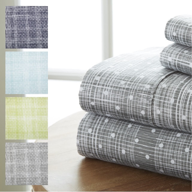Home Collection Merit Linens 4-piece Premium Polka Dot Pattern Bed Sheet Set - image 2 of 5