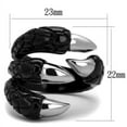 thumbnail image 2 of Luxe Jewelry Designs Unisex Two Tone Black Ion Plated Stainless Steel Ring - Size 13 (Pack of 2), 2 of 4
