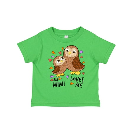 

Inktastic My Mimi Loves Me- Cute Owl Family Gift Toddler Boy or Toddler Girl T-Shirt