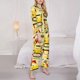 thumbnail image 3 of Balery Funny Construction Vehicles Conjunto de Pijama con Estampado para Mujer, Conjunto de Dos Piezas con Manga Larga, Ropa de Dormir Suave con Bolsillos, Pijamas Cómodos-Small, 3 of 7