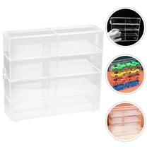 HOMEMAXS Transparent Acrylic WallMounted Display Case with Eight Compartments for Collectibles and Miniatures 7x7x9 inches