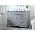 thumbnail image 2 of Elegant Decor Wesley 48" Steel and Solid Wood Single Bathroom Vanity Set in Gray, 2 of 8