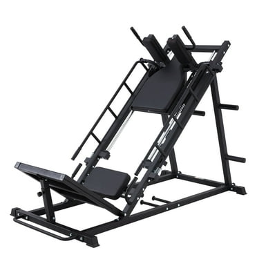 JOMEED 2-IN-1 Leg Press Hack Squat Machine Home Gym, 45° Dual Frame Lower Body Leg Press Machine