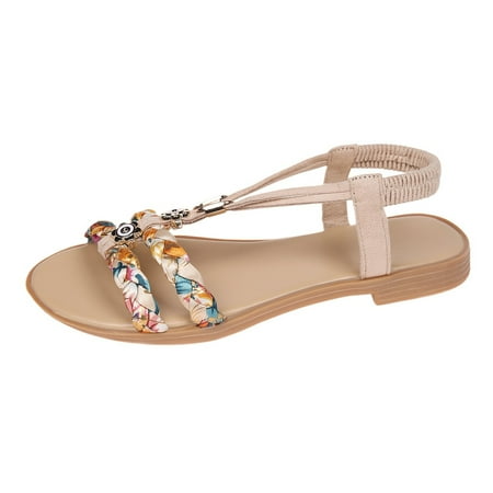 

Women Shoes Soft Sole Wedge Sandals Boho Fashion Beach Flip Flops Shoes Sandals Womens Sandals