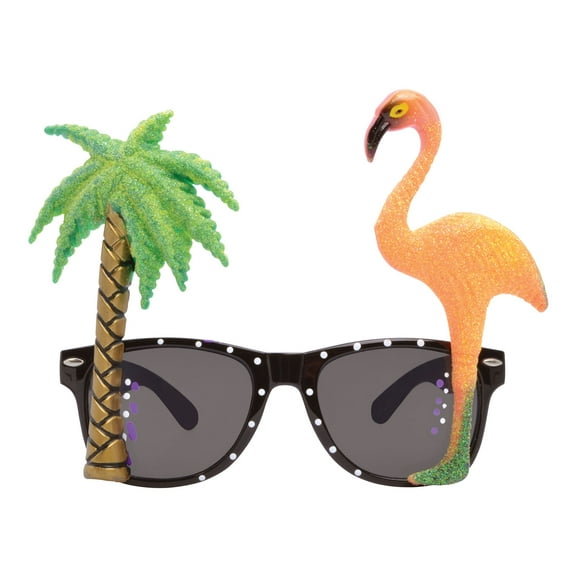Bristol Novelty Mens/Womens Flamingo Palm Tree Glasses