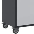 thumbnail image 4 of AOBABO Steel Lockable Wheeled Garage Storage Cabinet w/Shelves, Black/Grey, 4 of 8
