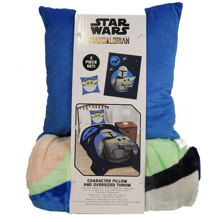 Disney Star Wars Mandalorian The Big One Kids 2 pack Throw Pillows 16” x 16”