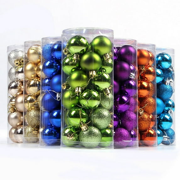 24Pcs/Set Christmas Balls Ornaments for Xmas Tree Shatterproof Christmas Tree Hanging Balls Decoration for Holiday Party