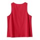 thumbnail image 5 of Camisetas de Verano de Mujer Casual Linen sin Mangas de Cuello Redondo Botón para las Mujeres, 5 of 8
