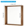 thumbnail image 2 of Uxcell 6x6 Wood Picture Frames, Double Sided Acrylic Plant Specimens Frame Brown, 2 of 5