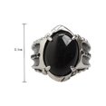thumbnail image 4 of Mens Titanium Steel Ring With Gemstone Vintage Punk Gothic Retro Jewelry Gift For Him Ideal For Everyday Style, 4 of 9
