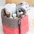 thumbnail image 2 of Cosmetic Bags Women Makeup Bags Drawstring Bucket Toiletry Bag Bathroom Storage Carry Cases Waterproof Make up Pouch Foldable Travel Cosmetic Organizer, 2 of 5