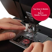 SINGER® Heavy Duty 6600C Sterling Computerized Sewing Machine + Accessory Kit | 100 Built-In Stitches, 215 Stitch Applications | 1100 Stitches/min | Metal frame, LCD Screen & 6 One-Step Buttonhole