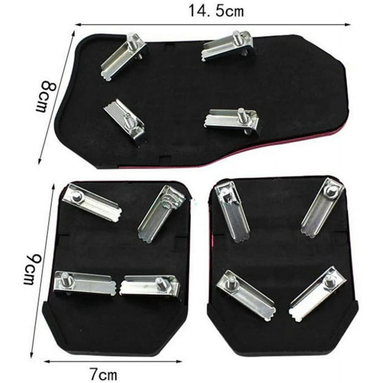 Manual Pedal Cover Silver Nonslip Car Pedal Pads Petrol Clutch Brake Pad  Cover Foot Pedals Rest Plate Pack of 3 