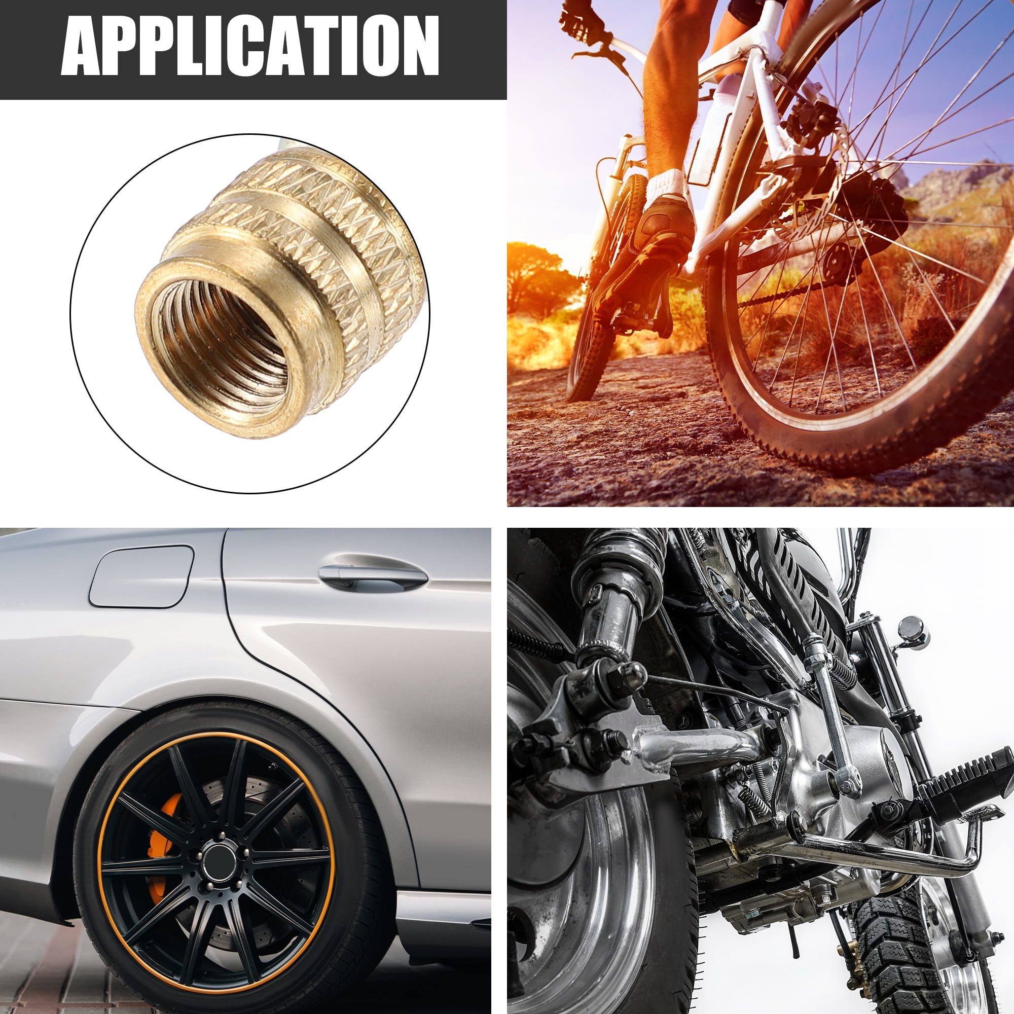 Unique Bargains 2pcs 12.2" Tire Valve Stem Extension Inflator Hose for Car Moto