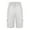 White, variant on Men's Sweat Cargo Shorts Workout Running Wide Leg Bermuda Shorts Drawstring Athletic Sports Half Pants Gray, L