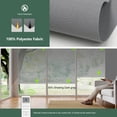 thumbnail image 2 of Yoolax Motorized Solar Shade Romote Control Light Filtering Roller Blinds Transparent Sight Auto Window Blinds(Half-Shading Grey,32"W x 72"H), 2 of 6
