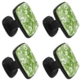 thumbnail image 2 of 4 Pcs Square Cabinet Handle Cupboard Knob Drawer Pulls Handle Green Floral Wallpaper Drawer Knobs with Screws Furniture Decoration, 2 of 7