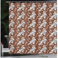 thumbnail image 3 of Ambesonne Shabby Flora Shower Curtain, Flowers Retro Spring, 69"Wx84"L, Dark Rust, 3 of 4