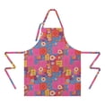 thumbnail image 2 of Pioneer Flower Floral Print Pattern Apron for Women and Men, Cotton Linen Waterproof with Pockets, Adjustable, 33x27 Inch for Kitchen, Gardening, BBQ, Salon, 2 of 6
