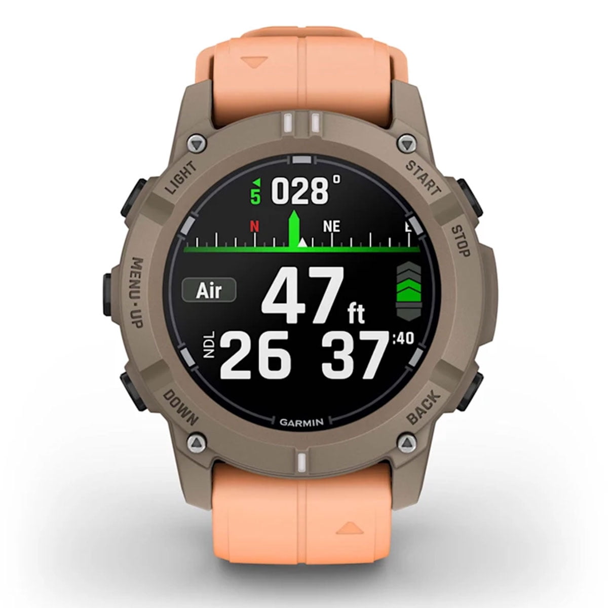 Garmin Descent G2 (Paloma with Shell Pink Band) AMOLED Dive Computer Watch Bundle with PlayBetter Dry Bag Pack
