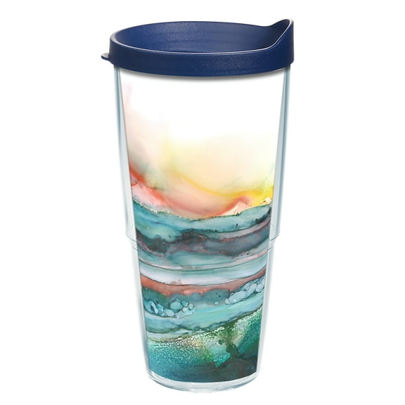 Tervis Inkreel - Coral Stretch Made in USA Double Walled  Insulated Tumbler Travel Cup Keeps Drinks Cold & Hot, 24oz, Classic