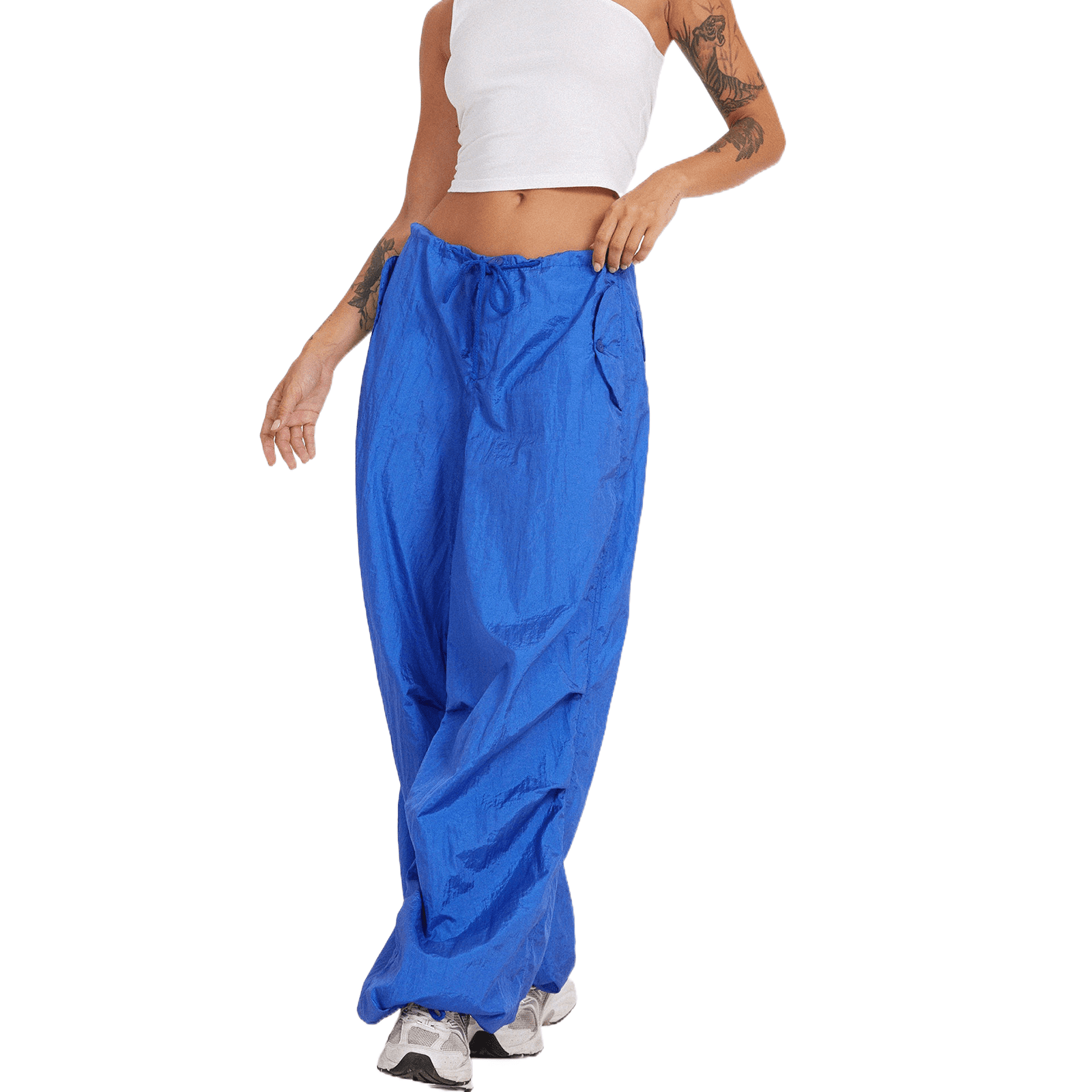 Apendorf Flare Cargo Pants for Women High Waist Stretchy Pants with Pockets  Plus Size Y2K Pants Jogger Women Bottoms Clothes 2-blue Large