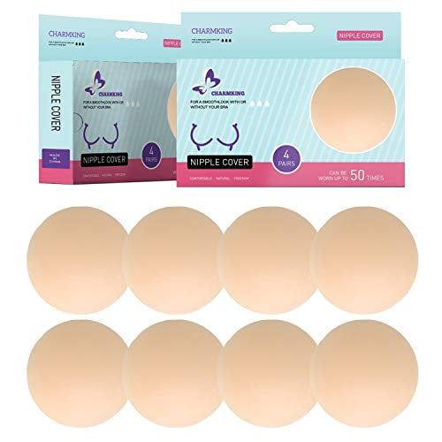 5 Pairs Nipple Covers Waterproof Reusable Silicone Nipple Pads for Women 