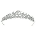 thumbnail image 1 of Maytalsory Couronne de Mariée en Strass Style Rétro pour Élégance Classique Style Rétro Cristaux Couronne de Princesse Argent, 1 of 6