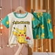 thumbnail image 2 of Pijamas de dibujos animados de Pokémon para niños y niñas, Conjunto de pijama de algodón de manga corta con pantalones cortos de Pikachu para verano, 2 of 4
