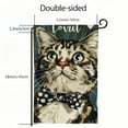 thumbnail image 3 of PHYHOO  Live Love Meow Cats Garden Flag Double Sided Outside, Burlap Pet Farmhouse Yard Outdoor Decoration White, 3 of 6
