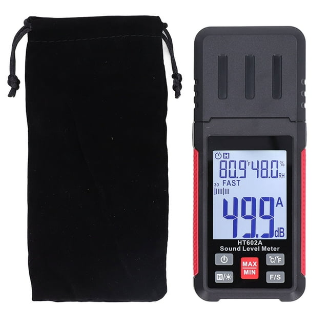 Medidor de nivel de sonido digital, micrófono capacitivo 30-130dBA Medidor de decibelios de audio para detección